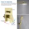 Kibi Cube Pressure Balanced 2-Function Shower System with Rough-In Valve, Brushed Gold KSF405BG - alternate 2